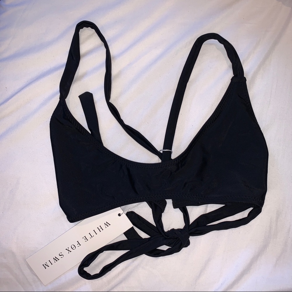 WHITE FOX SWIM ISLA BIKINI TOP BLACK